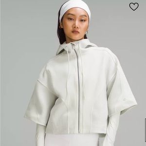 NWT Lululemon mixed fabric full zip hoodie jacket bone